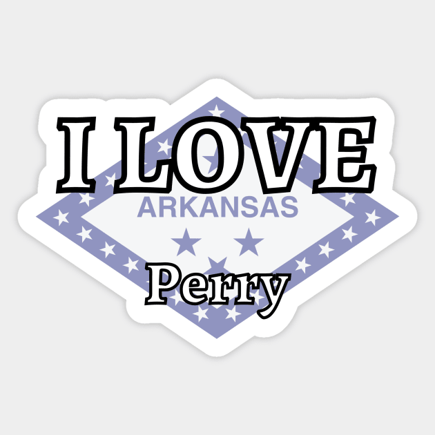 I LOVE Perry | Arkensas County Sticker by euror-design